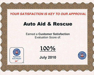AAA 100% Customer Satisfaction Awards 2010 | AutoAid
